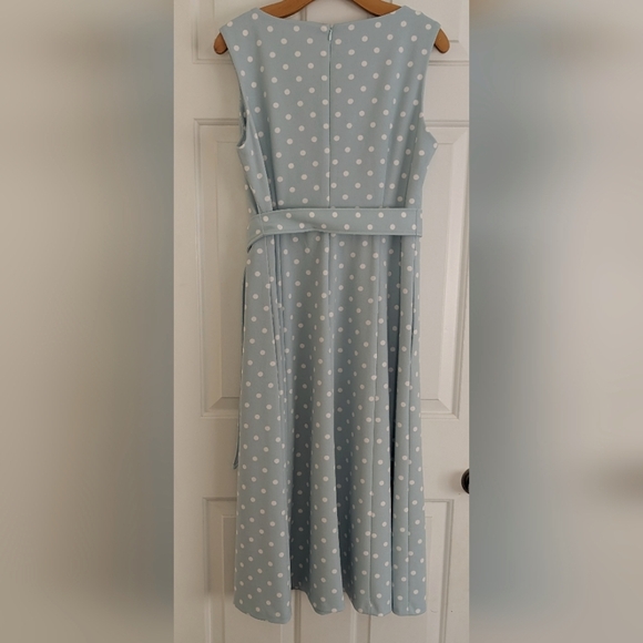 Calvin Klein Polka Dot Fit & Flare Sleeveless Dress - Picture 5 of 7